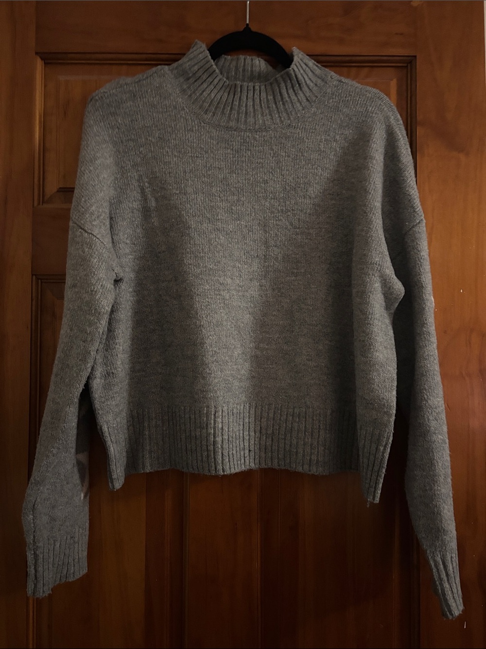 Ultra Flirt Heather Gray Turtleneck Pullover Sweater